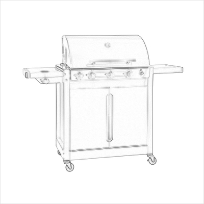 ../frankl24shop/Gasgriller silber mit Haube (weist starke Gebrauchsspuren auf) _ Lieferung erfolgt ohne Gas